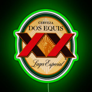 Dos Equis Essential RGB neon sign green