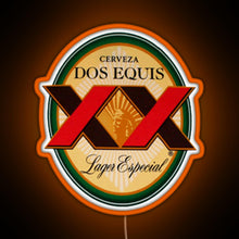 Load image into Gallery viewer, Dos Equis Essential RGB neon sign orange