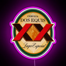 Load image into Gallery viewer, Dos Equis Essential RGB neon sign  pink