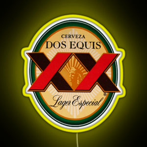Dos Equis Essential RGB neon sign yellow
