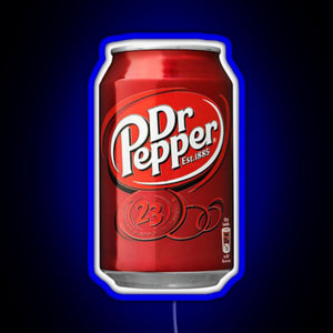 Dr Pepper RGB neon sign blue