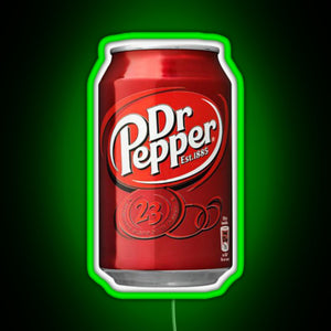 Dr Pepper RGB neon sign green