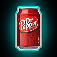 Load image into Gallery viewer, Dr Pepper RGB neon sign lightblue 