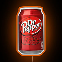 Load image into Gallery viewer, Dr Pepper RGB neon sign orange