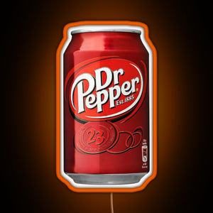 Dr Pepper RGB neon sign orange