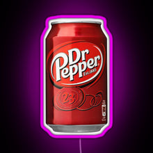 Load image into Gallery viewer, Dr Pepper RGB neon sign  pink