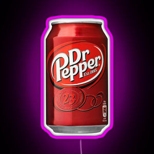 Dr Pepper RGB neon sign  pink