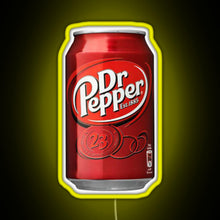 Load image into Gallery viewer, Dr Pepper RGB neon sign yellow