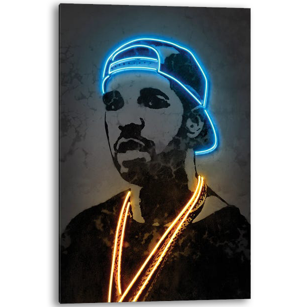 drake hip hop neon sign