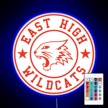 Load image into Gallery viewer, East High Wildcats RGB neon sign remote