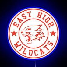 Load image into Gallery viewer, East High Wildcats RGB neon sign blue