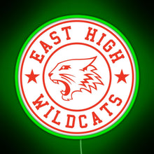 Load image into Gallery viewer, East High Wildcats RGB neon sign green