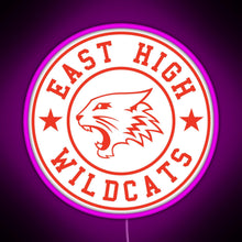 Load image into Gallery viewer, East High Wildcats RGB neon sign  pink