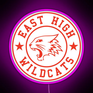 East High Wildcats RGB neon sign  pink