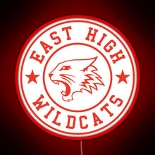 Load image into Gallery viewer, East High Wildcats RGB neon sign red