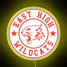 Load image into Gallery viewer, East High Wildcats RGB neon sign yellow