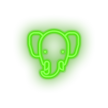Load image into Gallery viewer, elepant Animal bishop cartoon elephant fauna herbivore zoo Neon led factory
