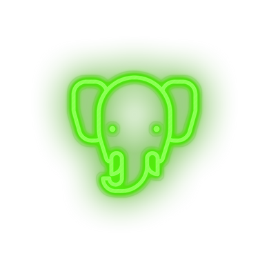 elepant Animal bishop cartoon elephant fauna herbivore zoo Neon led factory