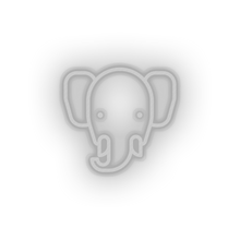 Load image into Gallery viewer, white elepant led animal bishop cartoon elephant fauna herbivore zoo neon factory