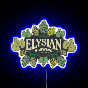 Elysian Brewing RGB neon sign blue