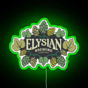 Elysian Brewing RGB neon sign green