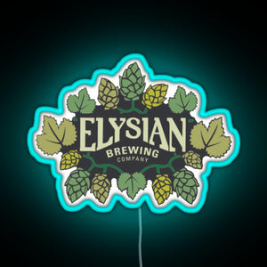 Elysian Brewing RGB neon sign lightblue 