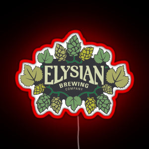 Elysian Brewing RGB neon sign red