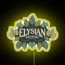 Load image into Gallery viewer, Elysian Brewing RGB neon sign yellow