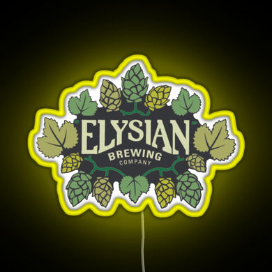 Elysian Brewing RGB neon sign yellow