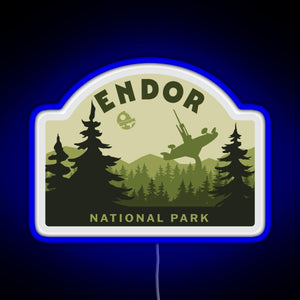 Endor National Park RGB neon sign blue