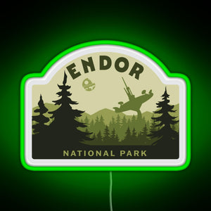 Endor National Park RGB neon sign green