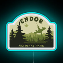 Load image into Gallery viewer, Endor National Park RGB neon sign lightblue 
