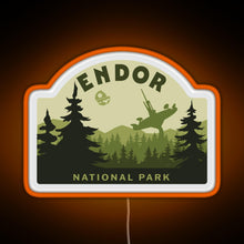 Load image into Gallery viewer, Endor National Park RGB neon sign orange