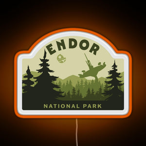 Endor National Park RGB neon sign orange