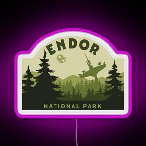 Endor National Park RGB neon sign  pink