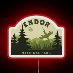 Endor National Park RGB neon sign red