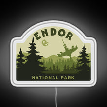 Load image into Gallery viewer, Endor National Park RGB neon sign white 