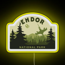 Load image into Gallery viewer, Endor National Park RGB neon sign yellow