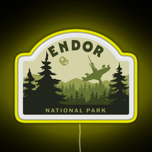 Endor National Park RGB neon sign yellow