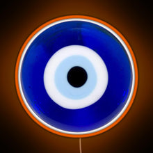 Load image into Gallery viewer, evil eye RGB neon sign orange