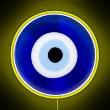 Load image into Gallery viewer, evil eye RGB neon sign yellow