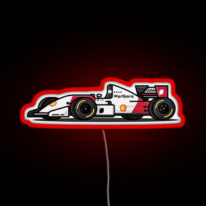 F1 car RGB neon sign red