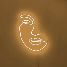 Load image into Gallery viewer, neon sign girl face