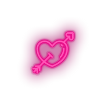 Load image into Gallery viewer, pink fall_in_love led arrow fall in love heart love relationship romance valentine day neon factory