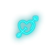 Load image into Gallery viewer, ice_blue fall_in_love led arrow fall in love heart love relationship romance valentine day neon factory