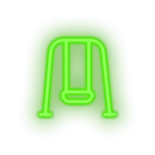 Load image into Gallery viewer, green family children playground outdoors child swing kid baby led neon factory