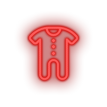 Load image into Gallery viewer, red family onesie child children care clothing kid clothes baby led neon factory