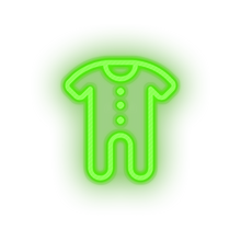 Load image into Gallery viewer, green family onesie child children care clothing kid clothes baby led neon factory