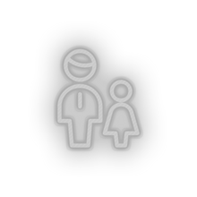 Load image into Gallery viewer, white family parent father children human person child daughter kid grandfather baby led neon factory