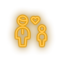 Load image into Gallery viewer, family parent father children human person heart child kid dad baby Neon led factory